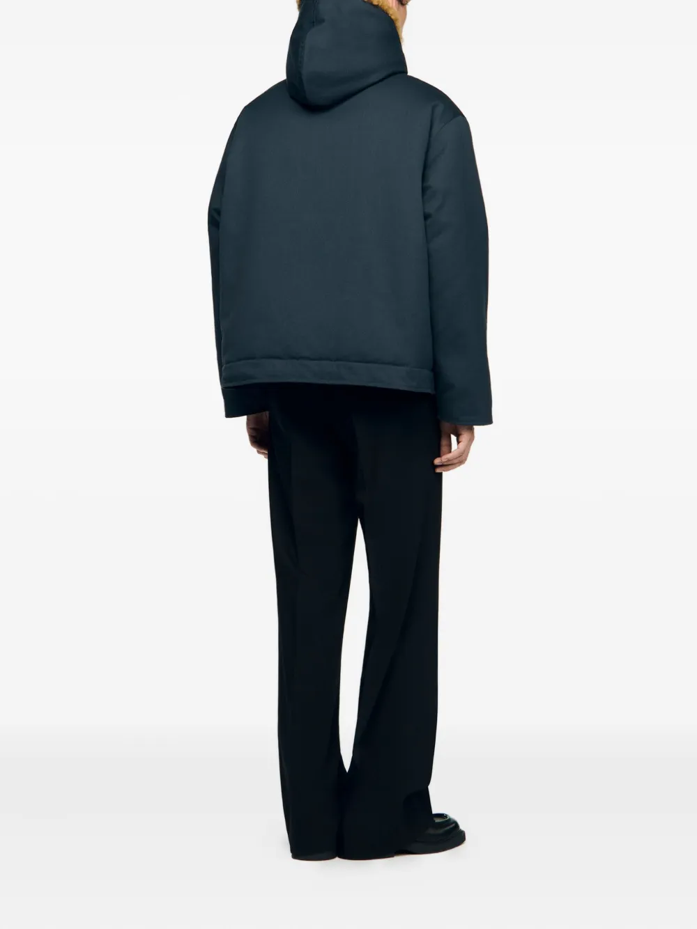 SANDRO Jack met afwerking van bont Blauw