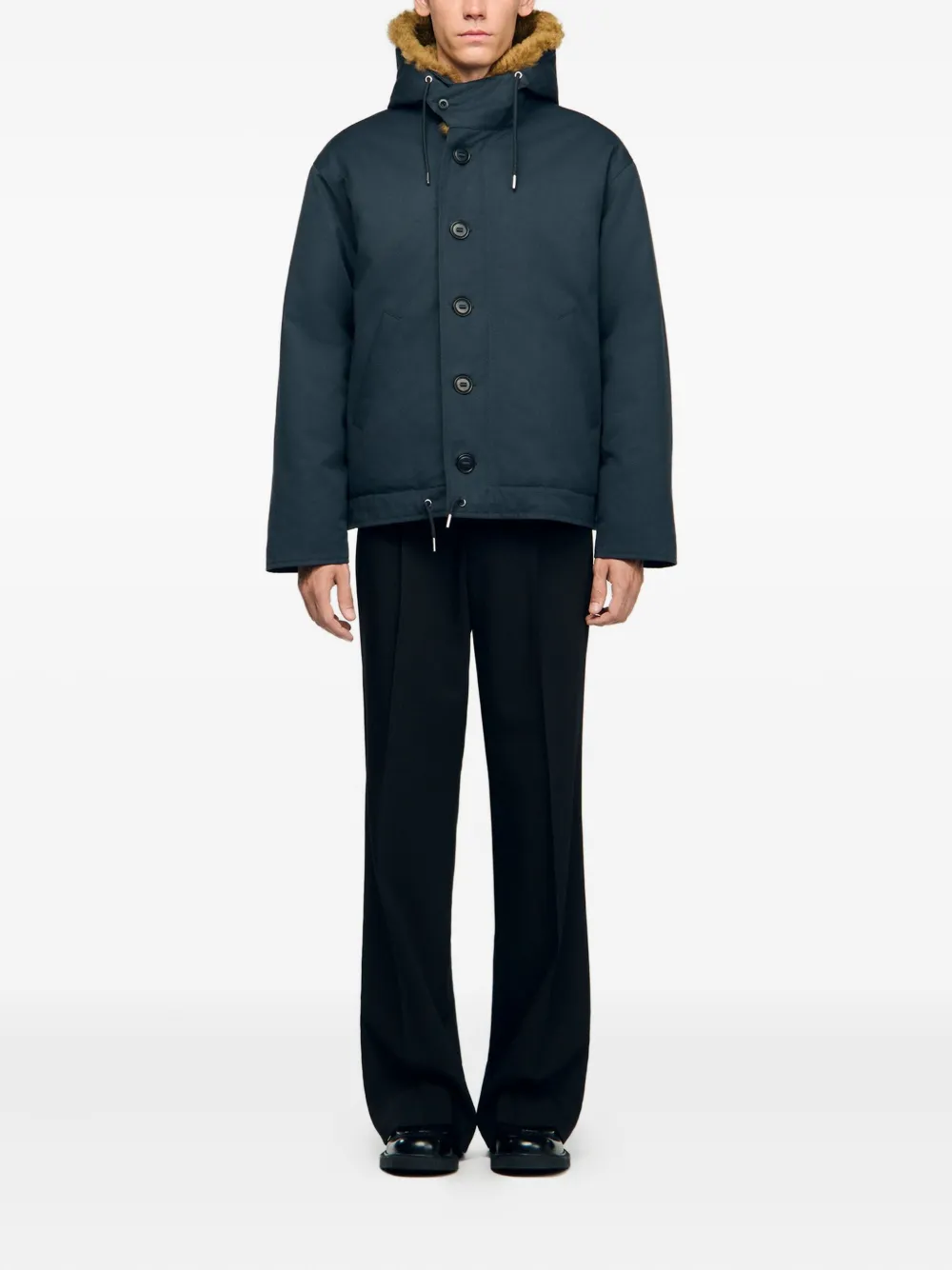 SANDRO chamarra con botones y ribete de pelo | Chamarras con capucha | Image 2