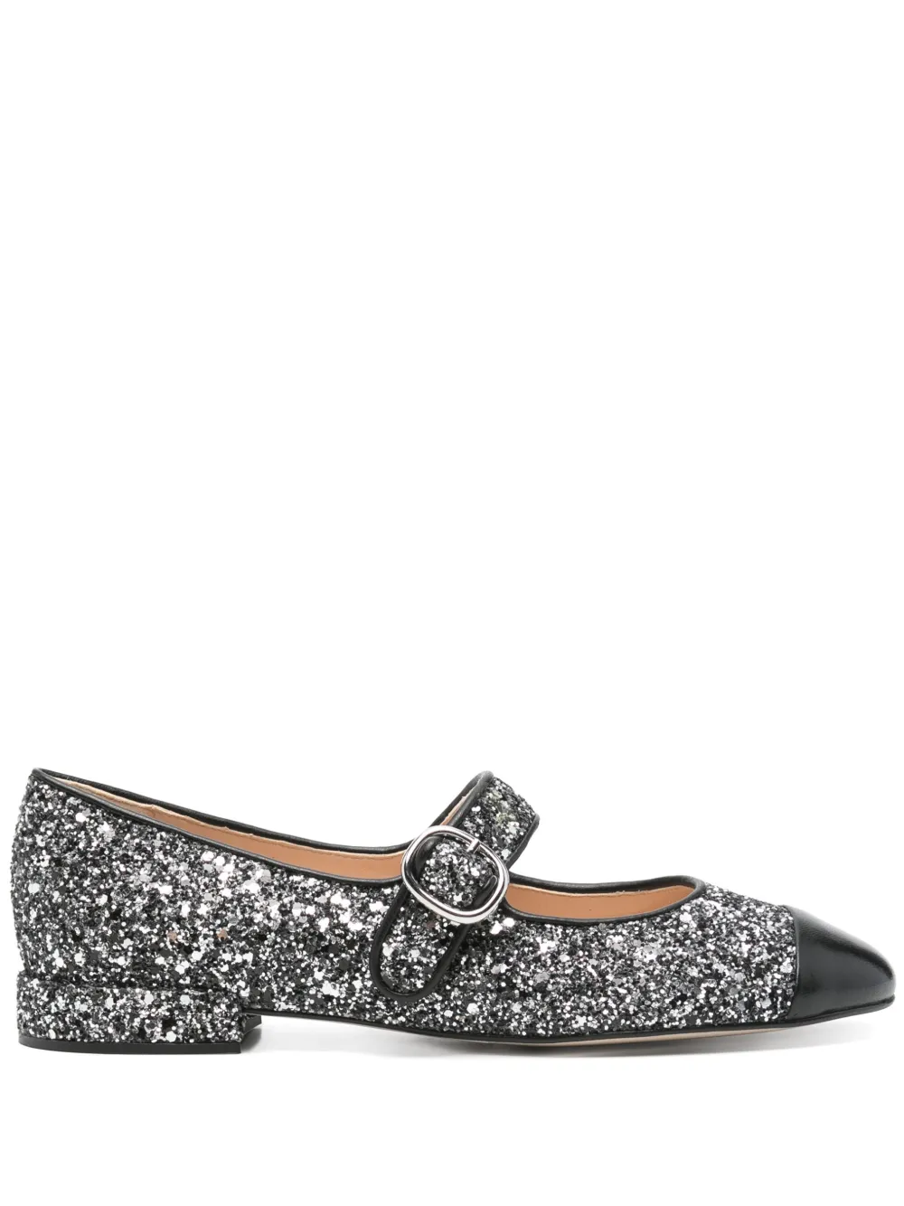 SANDRO leather ballet flats Black