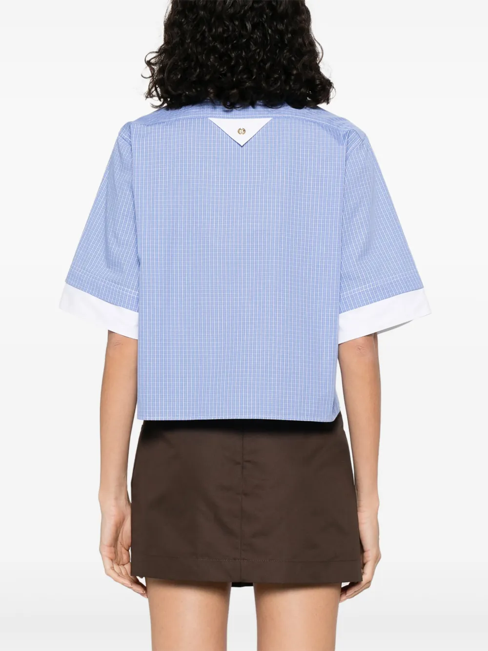 SANDRO Geruit shirt Blauw