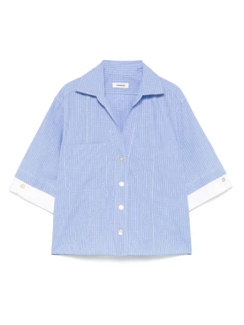 SANDRO check-print shirt
