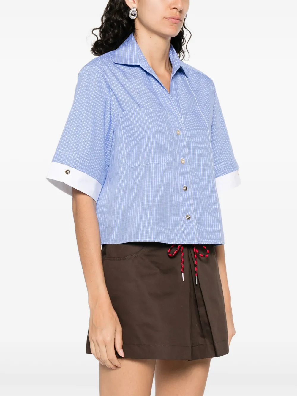 SANDRO Geruit shirt Blauw