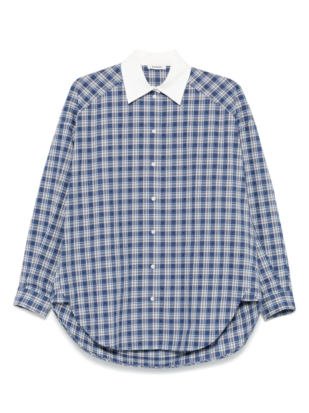 SANDRO Blouse verfraaid met kristal Blauw