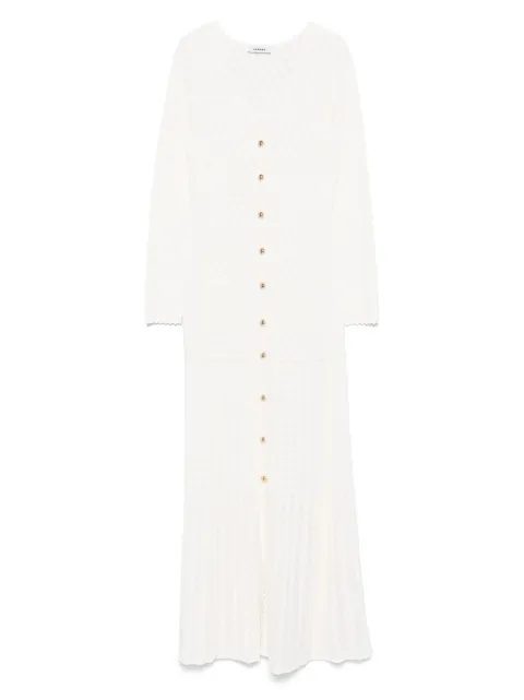 SANDRO pointelle-knit maxi dress