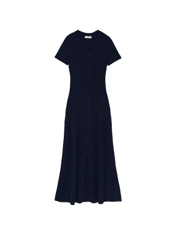SANDRO Knitted Maxi Dress | Blue | FARFETCH SANDRO Knitted Maxi Dress | Blue | FARFETCH