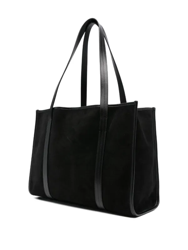 SANDRO Sac Cabas En Daim Noir FARFETCH MA