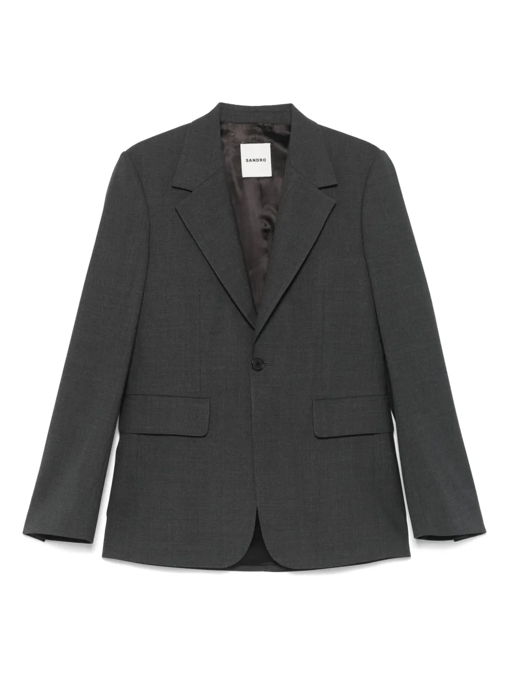 SANDRO single-breasted blazer | Grey | Image 1