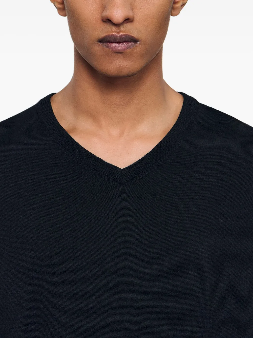 SANDRO Sweater met V-hals Zwart