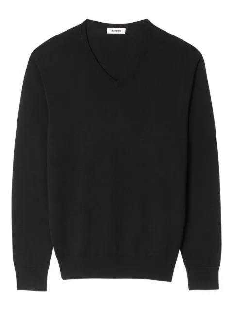SANDRO V-neck wool sweater