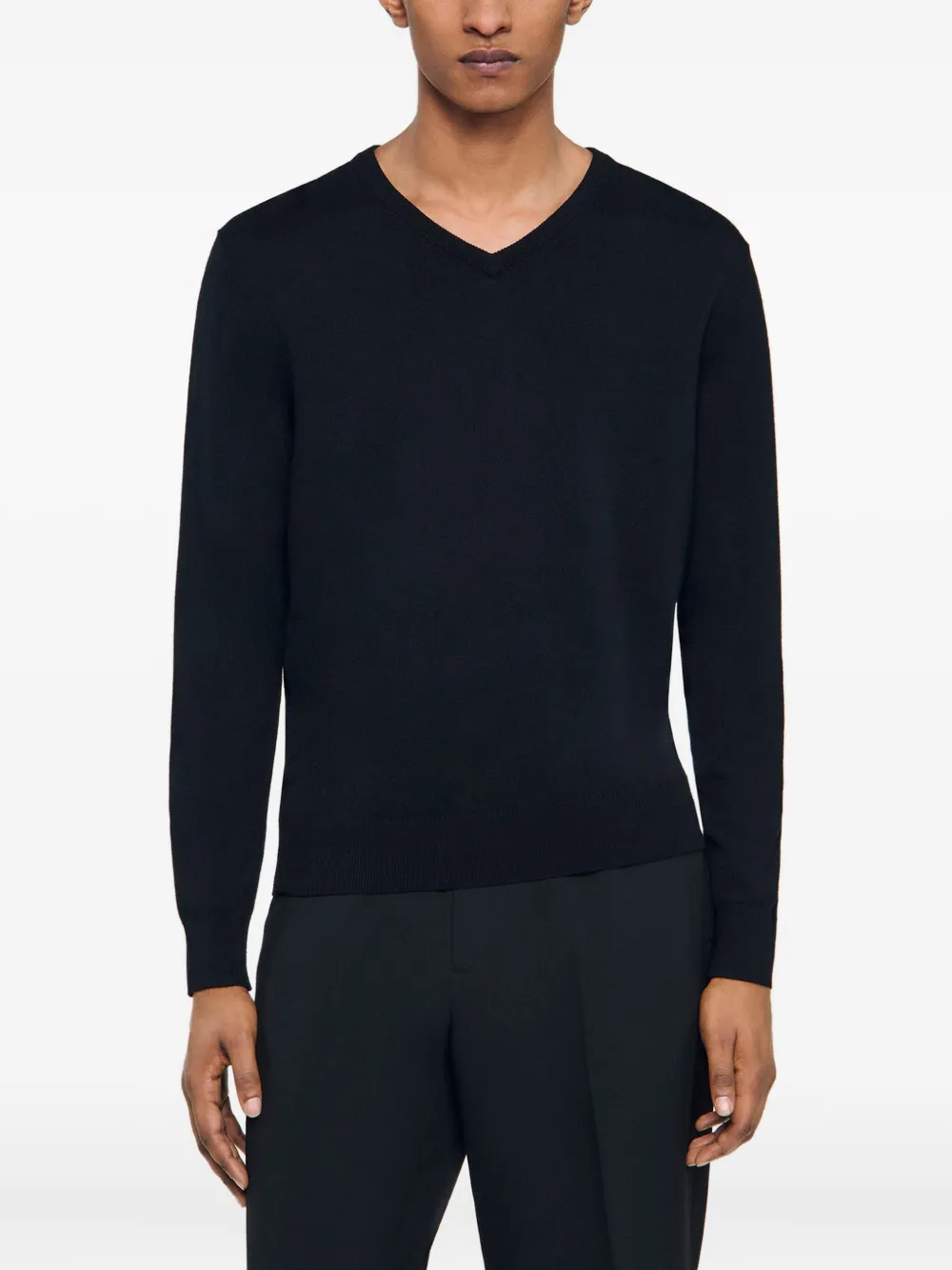 SANDRO Sweater met V-hals Zwart