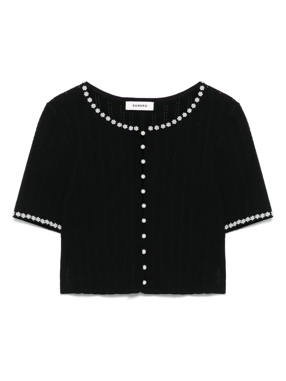SANDRO Cropped vest Zwart