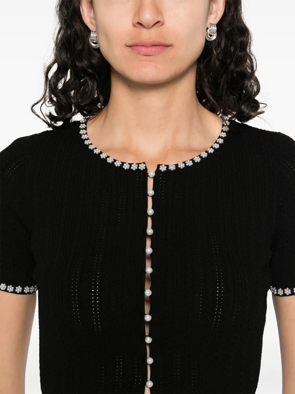 SANDRO Cropped vest Zwart