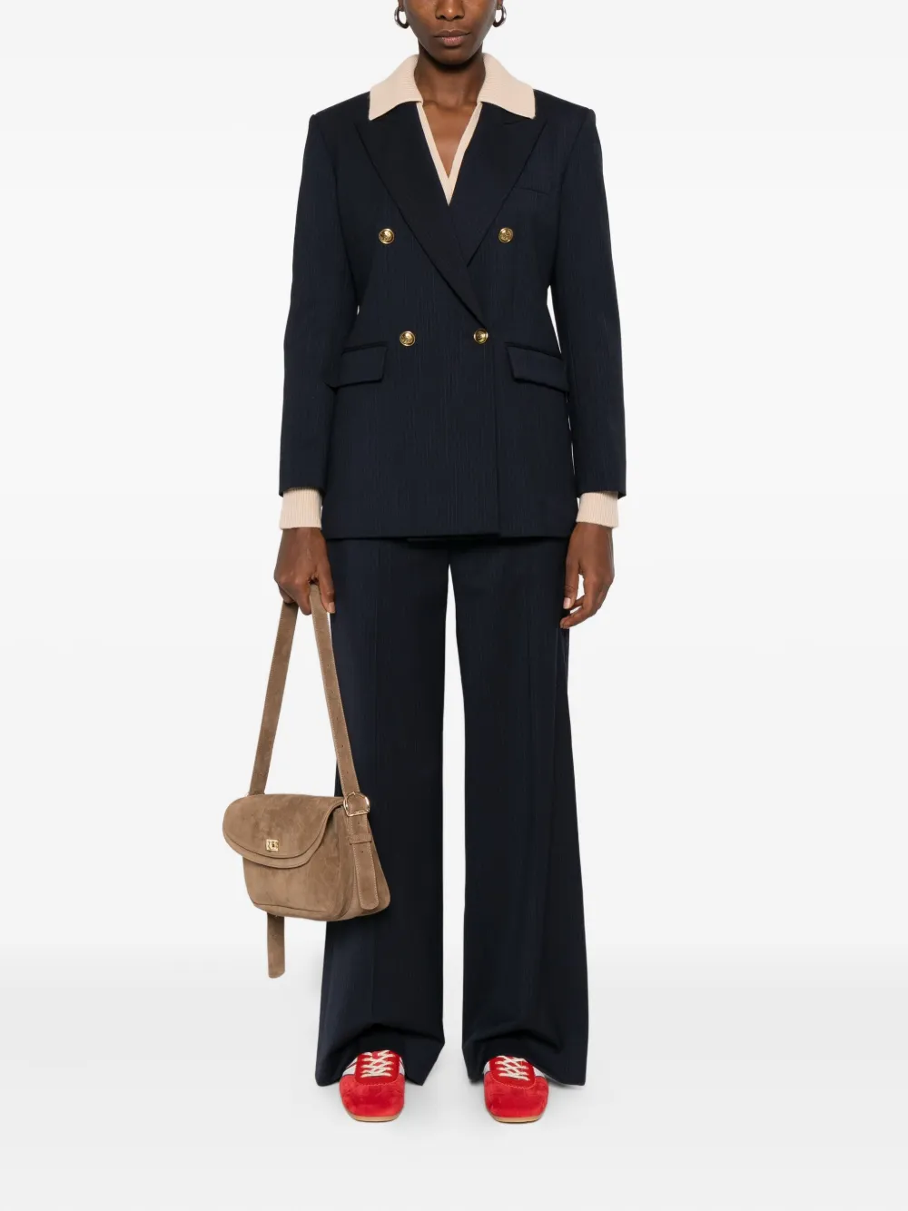 SANDRO blazer con rayas diplomáticas estampadas y doble botonadura | Blazers | Image 2