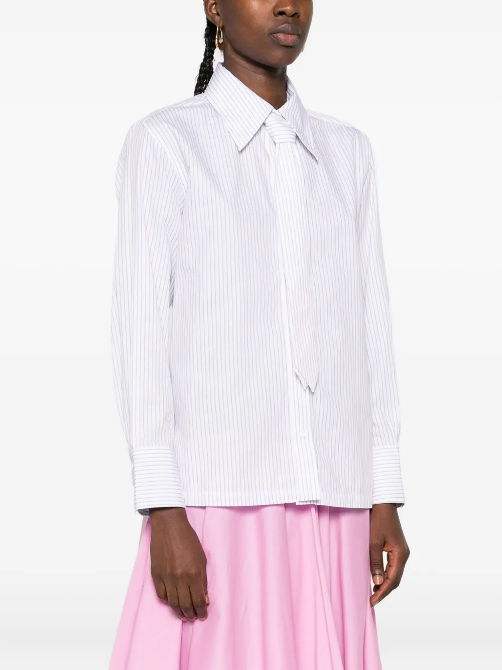 SANDRO ストライプ シャツ | ホワイト | FARFETCH JP