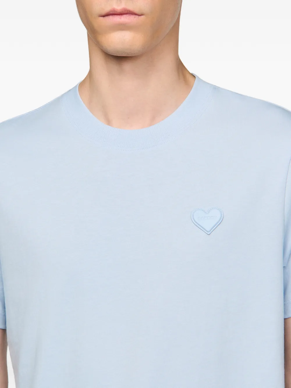 SANDRO T-shirt met hartpatch Blauw