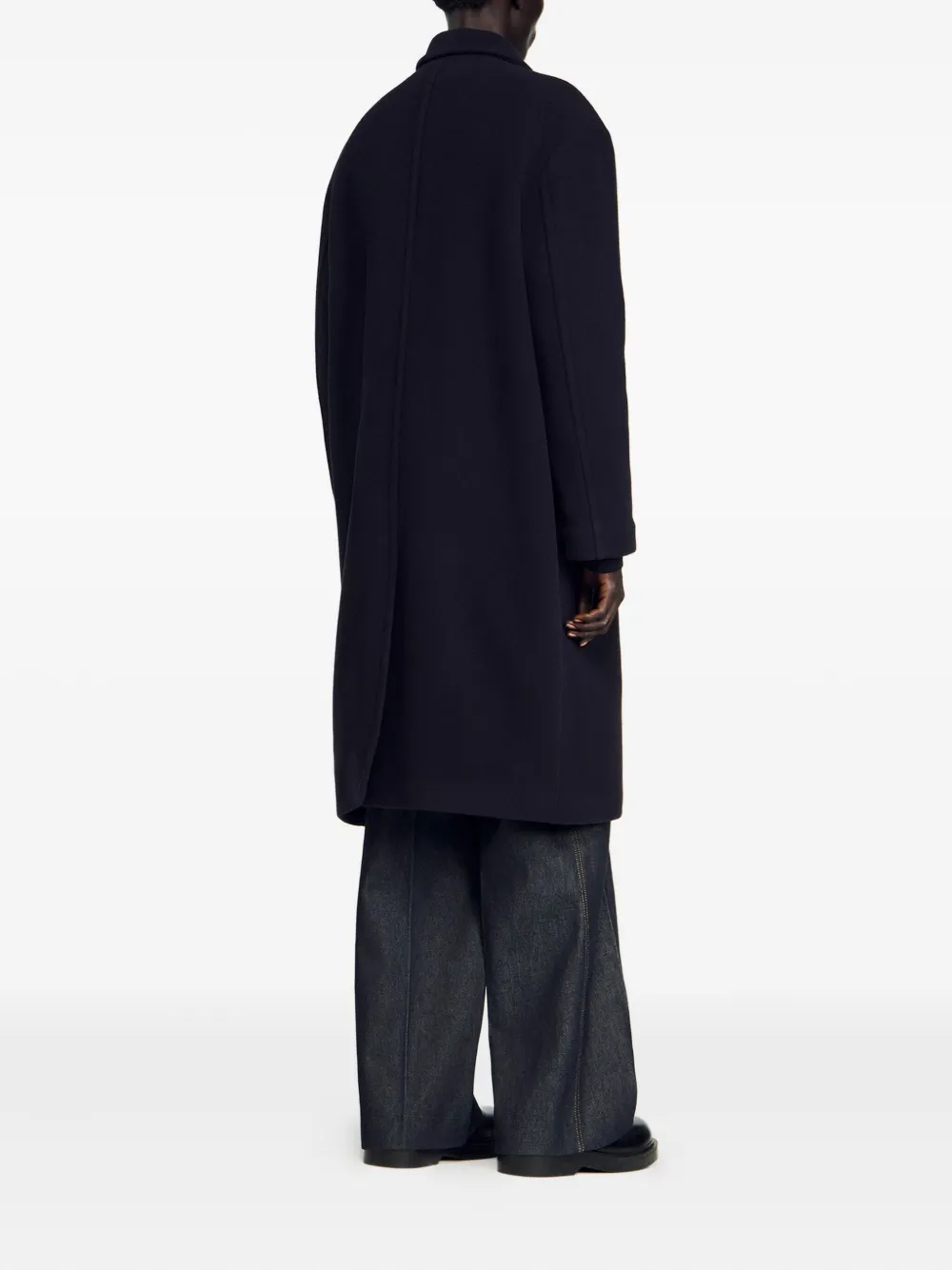  Sandro Button-fastening Wool Coat - Blue 