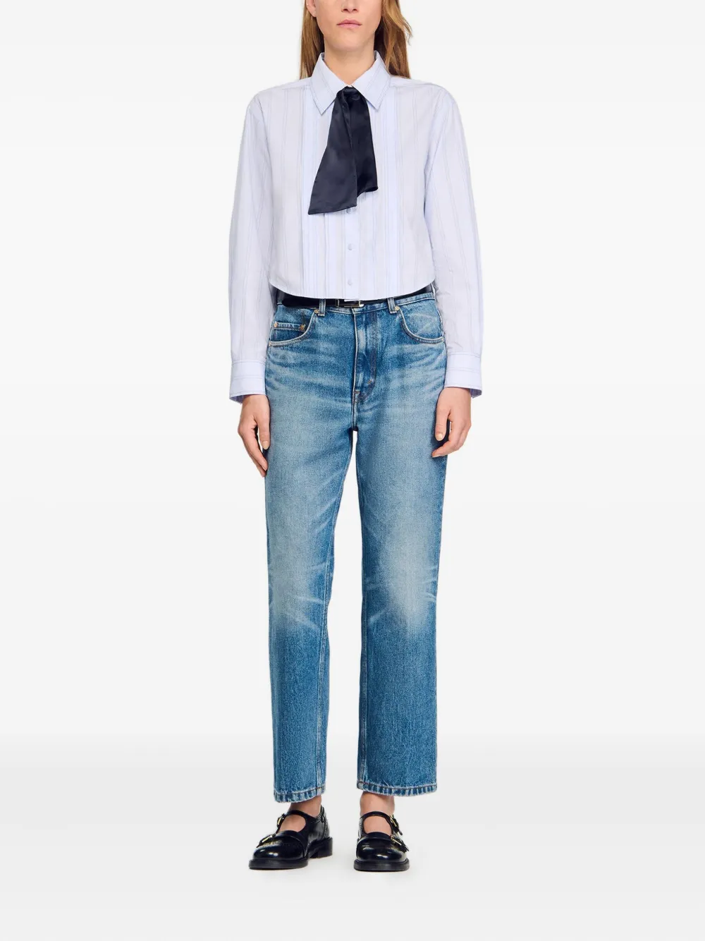 SANDRO Gestreepte blouse - Blauw
