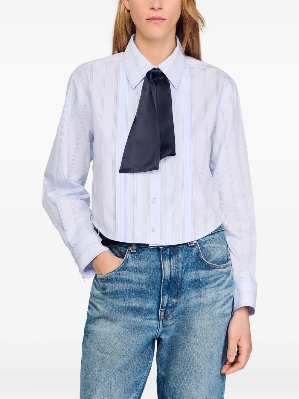 SANDRO Gestreepte blouse Blauw