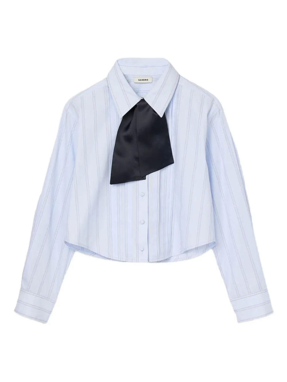 SANDRO camisa con motivo de rayas y botones | azul | Image 1