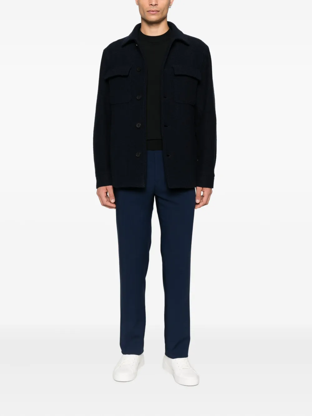 SANDRO wool flap-pocket jacket | Shirt Jackets | Image 2