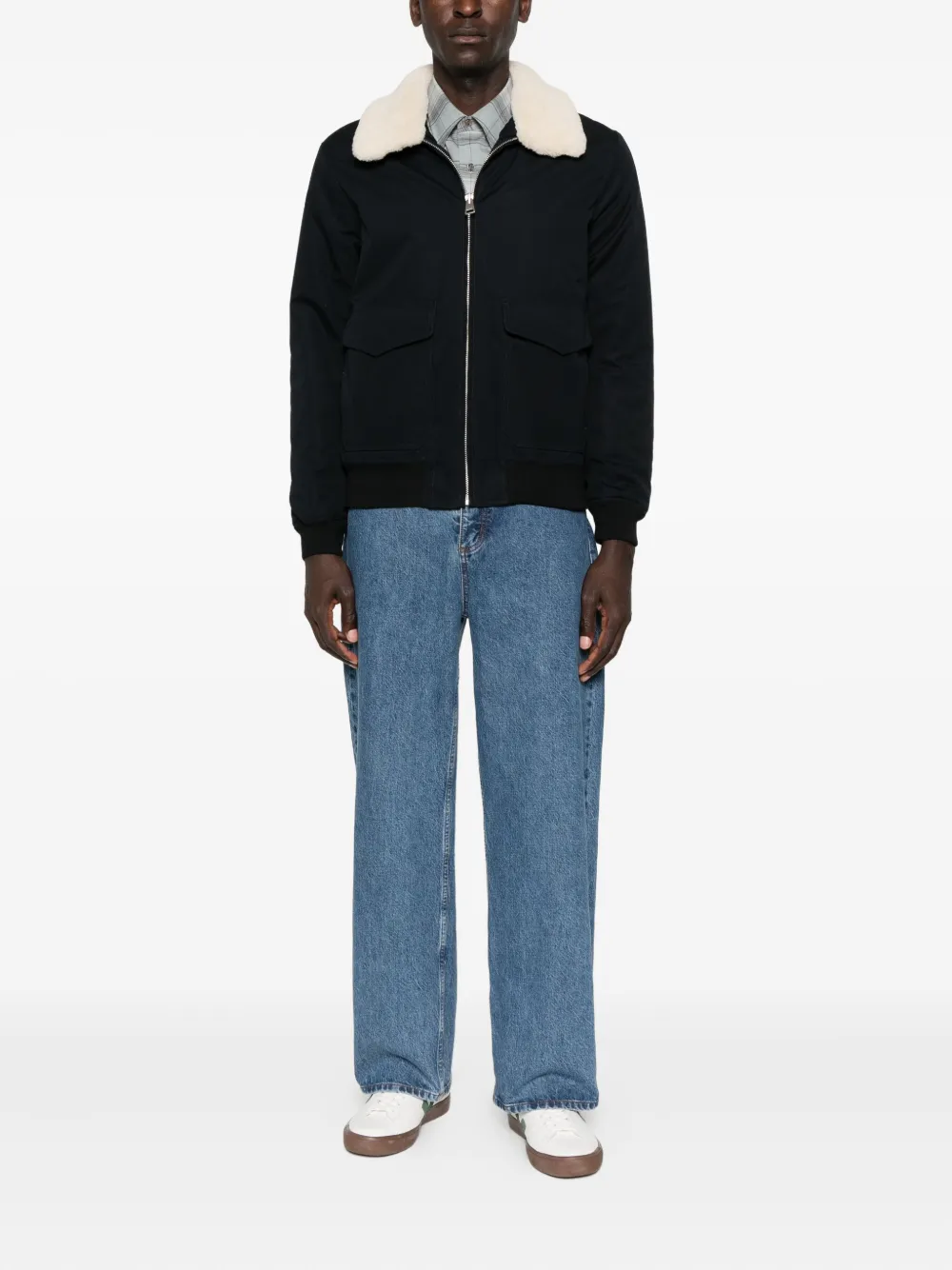 SANDRO shearling-collar zip-front jacket | Bomber Jackets | Image 2