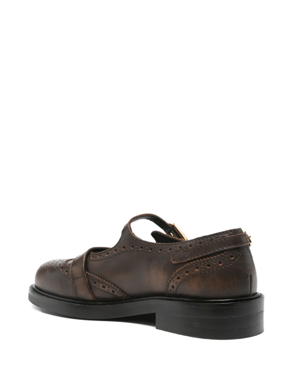SANDRO brogue buckle loafers Brown