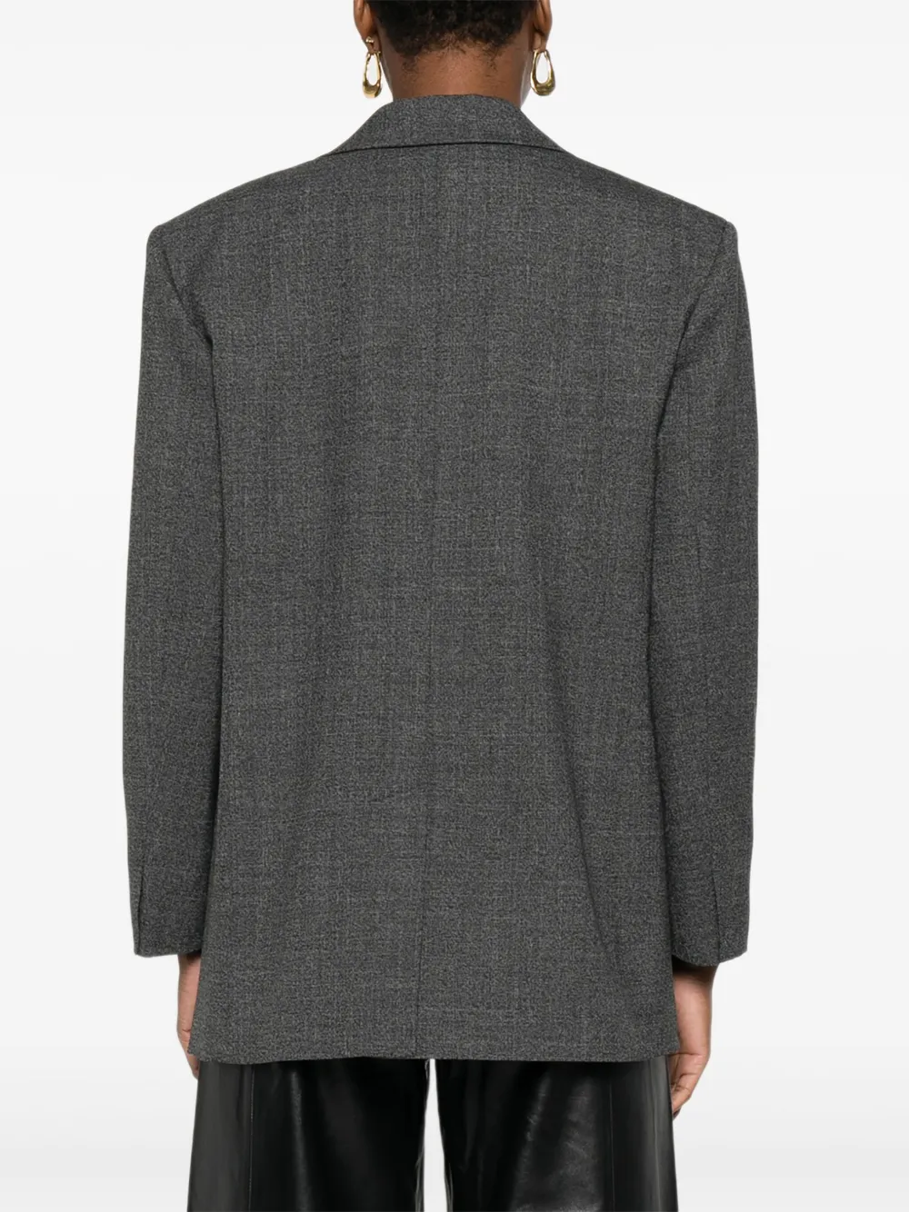SANDRO Wollen blazer met twee knopen Grijs