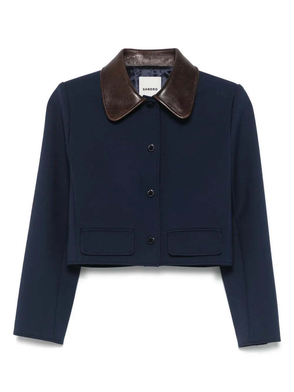 SANDRO Jack met contrasterende kraag Blauw