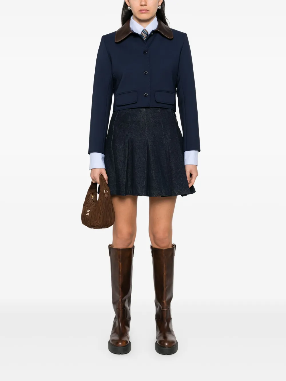 SANDRO contrasting-collar jacket | Cropped Jackets | Image 2