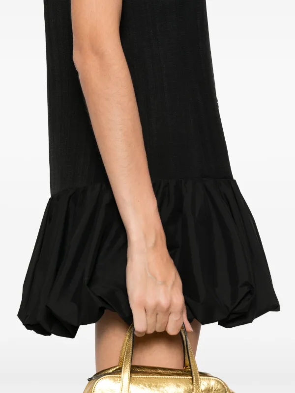 SANDRO puffball-hem Mini Dress | Black | FARFETCH