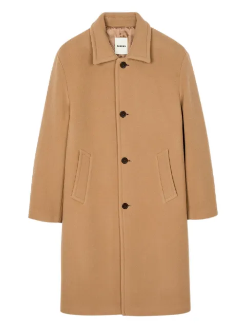 SANDRO buttoned wool coat