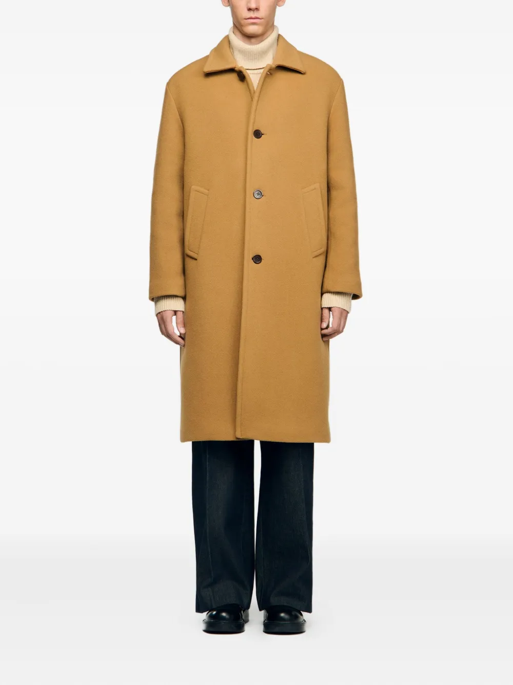 SANDRO buttoned wool coat | Single Breasted Coats | Image 2