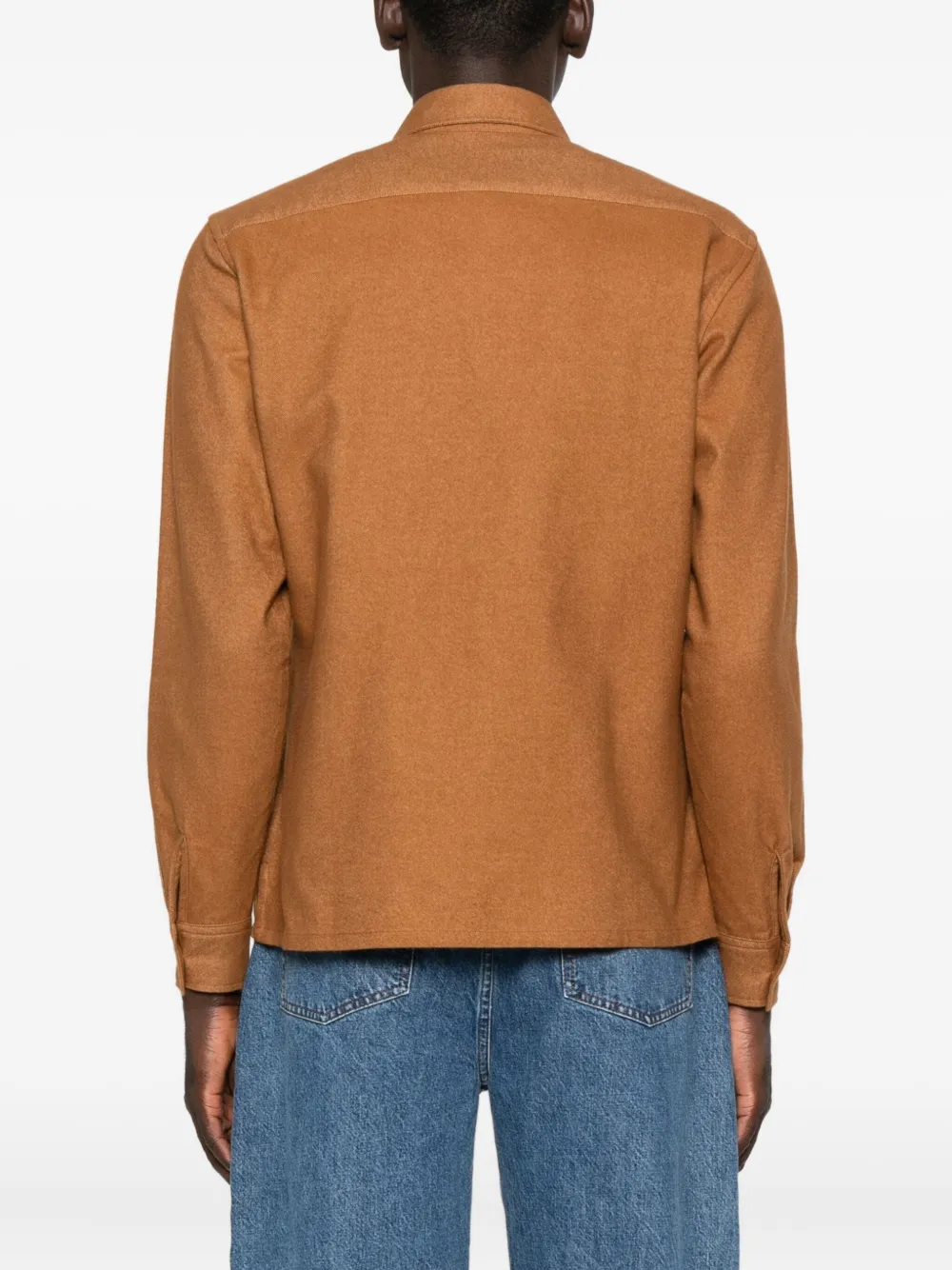 SANDRO T-shirt met dubbele zak Bruin