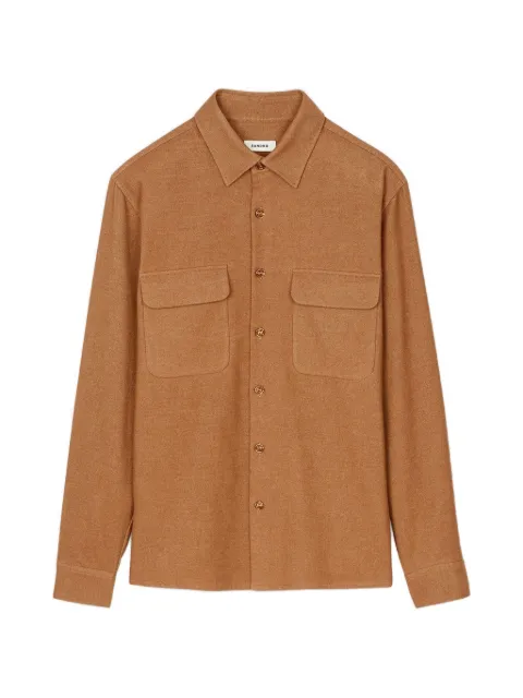 SANDRO flap-pocket cotton shirt