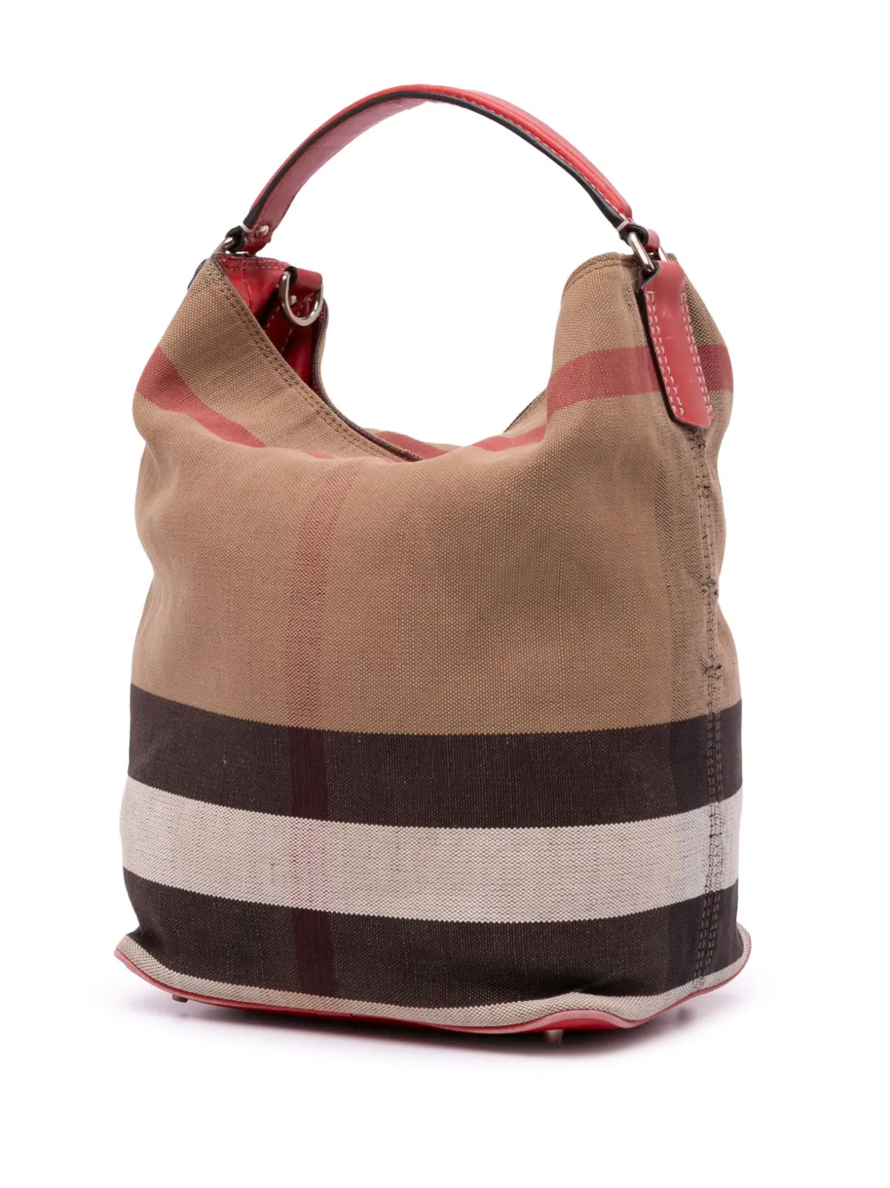 Burberry Pre-Owned 2000-2017 Medium Mega Check Canvas Ashby Bucket Bag satchel | Pre-Owned | Image 2