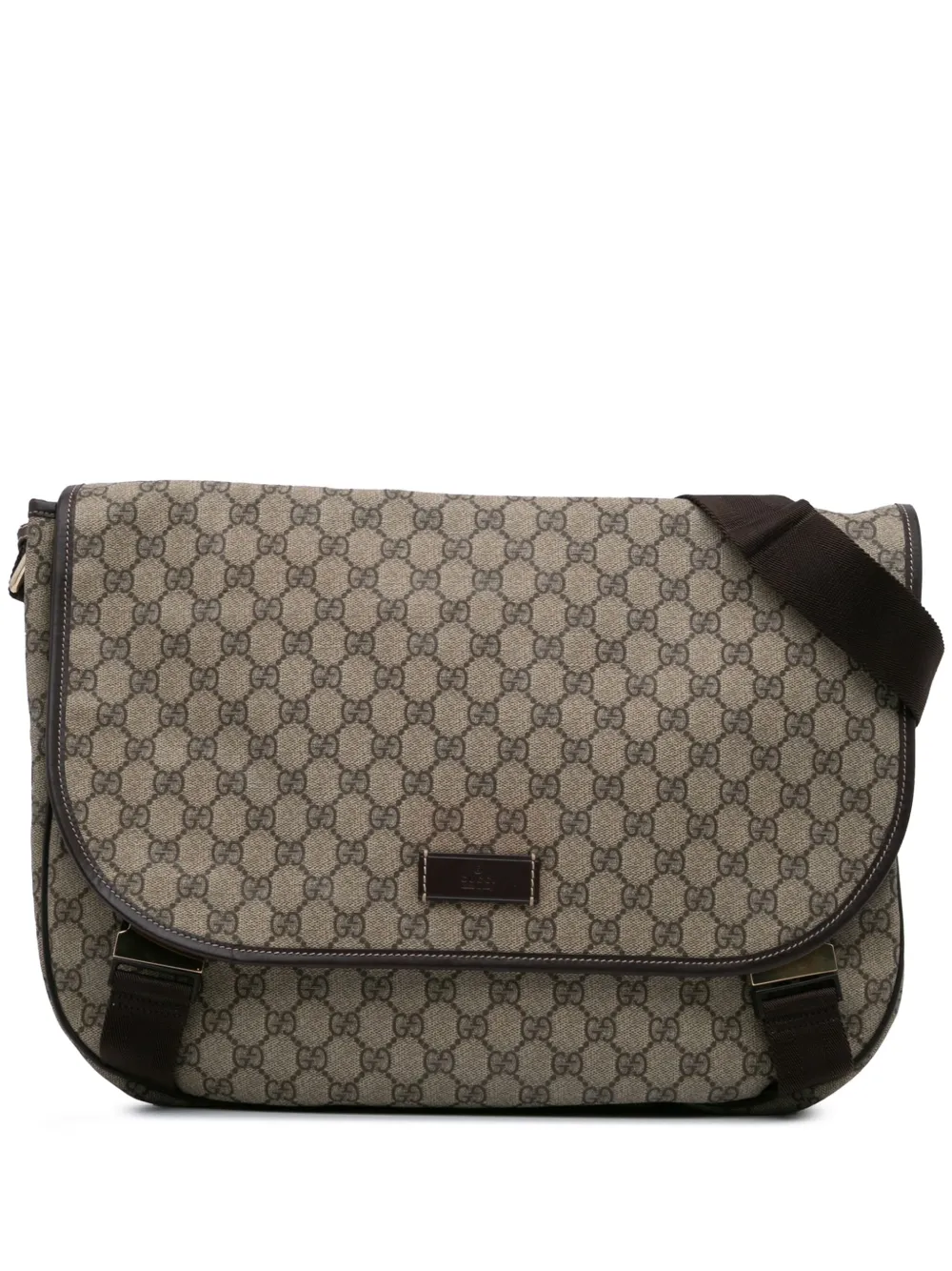 Gucci Pre-Owned 2016-2024 GG Supreme Messenger Bag crossbody bag | Brown | Image 1