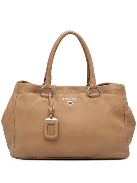 Prada Pre-Owned bolsa satchel con diseño abierto y convertible de Vitello Daino 2000-2013
