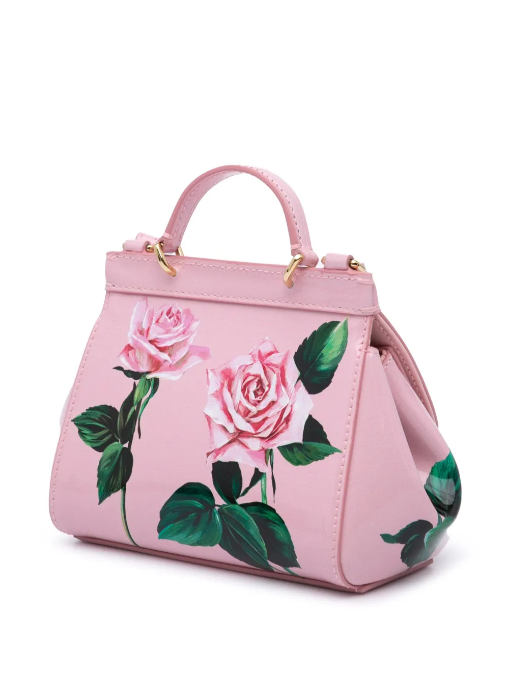 Dolce & Gabbana Pre-Owned Borsa a tracolla Sicily mini in pelle di vitello con stampa rose 2000-2024 | Pre-owned | Image 2
