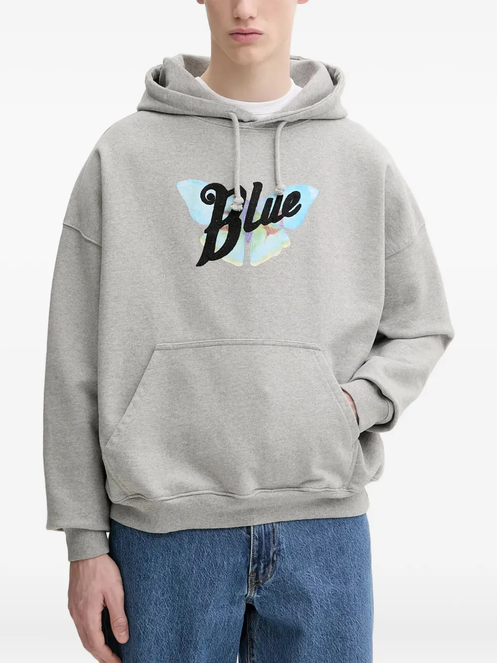 butterfly-print sweatshirt