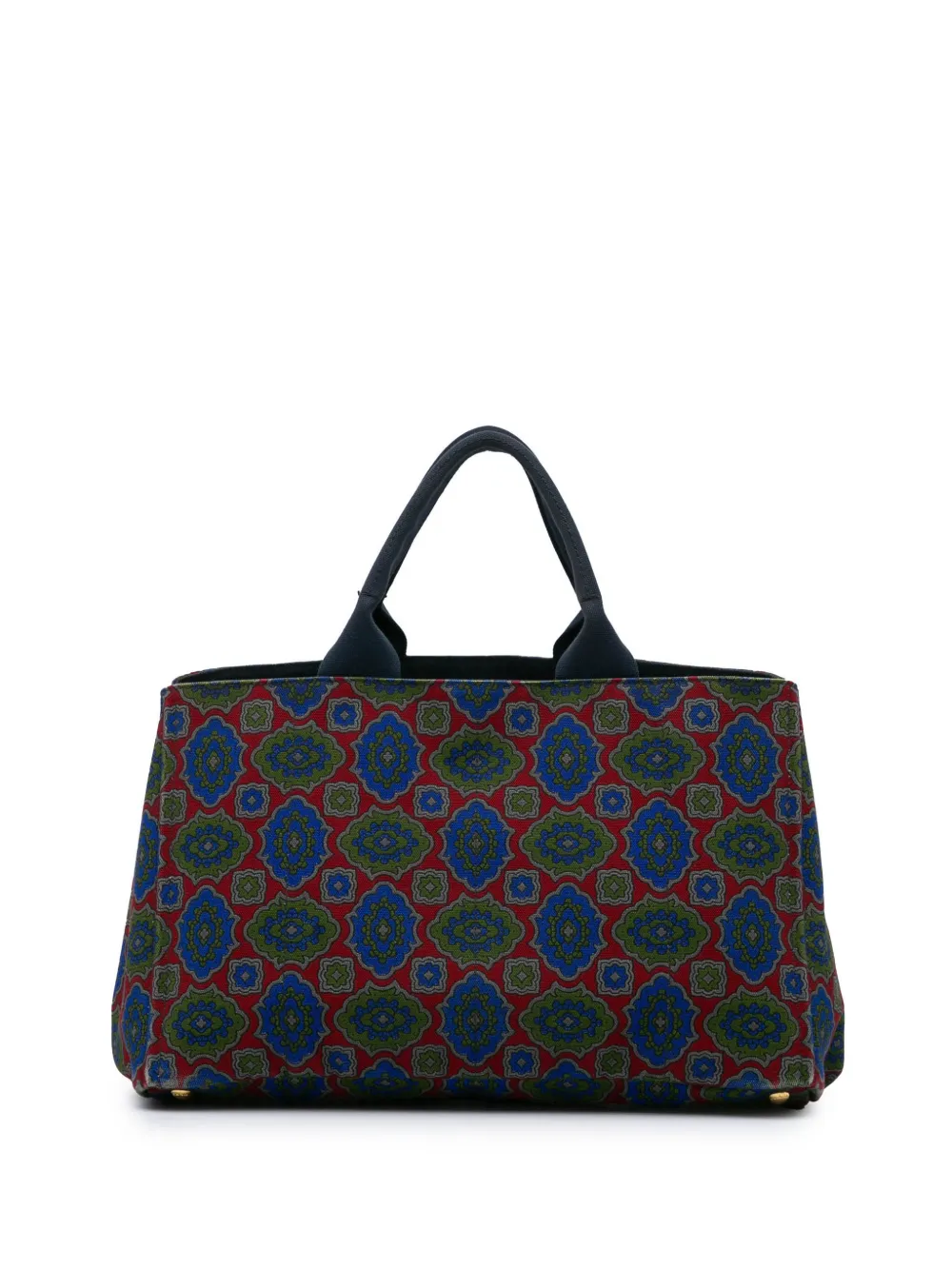 Prada Pre-Owned 2013-2024 Large Canvas Printed Canapa satchel | Blue | Image 1