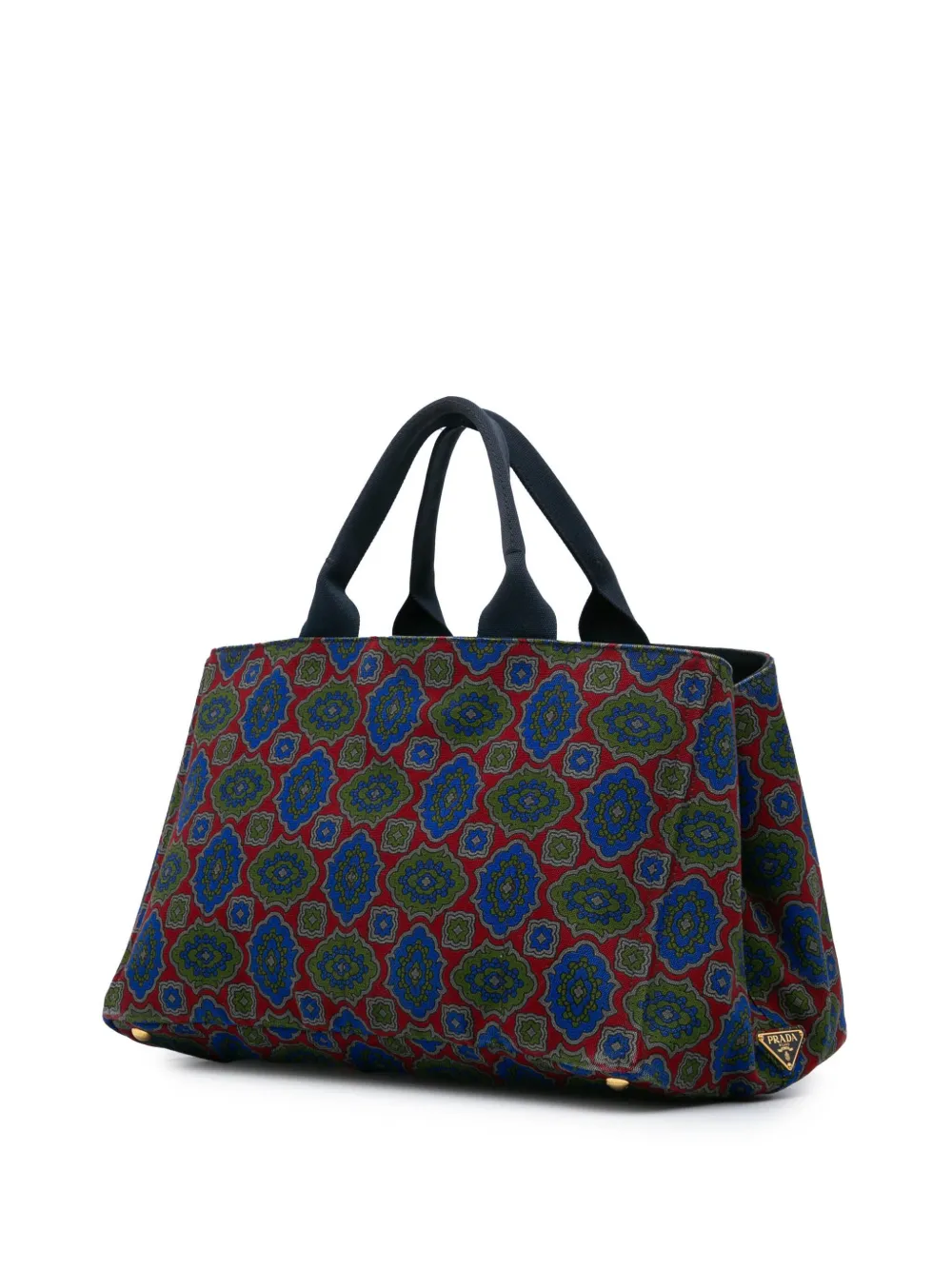 Prada Pre-Owned 2013-2024 Large Canvas Printed Canapa satchel | Bags | Image 2