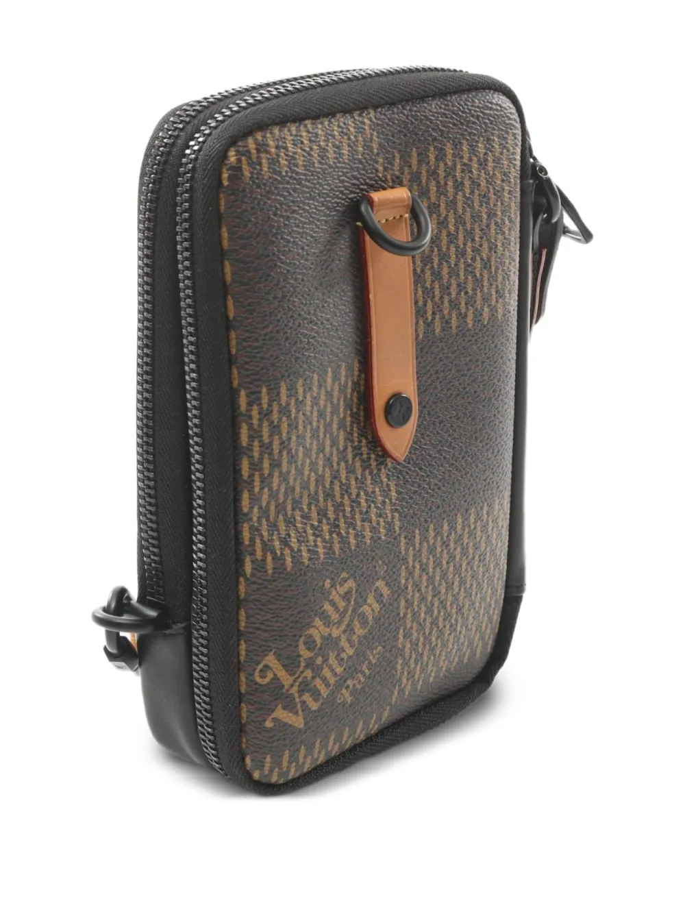 Louis Vuitton Pre-Owned x Nigo 2020 Damier Ebène phone pouch | Men | Image 2