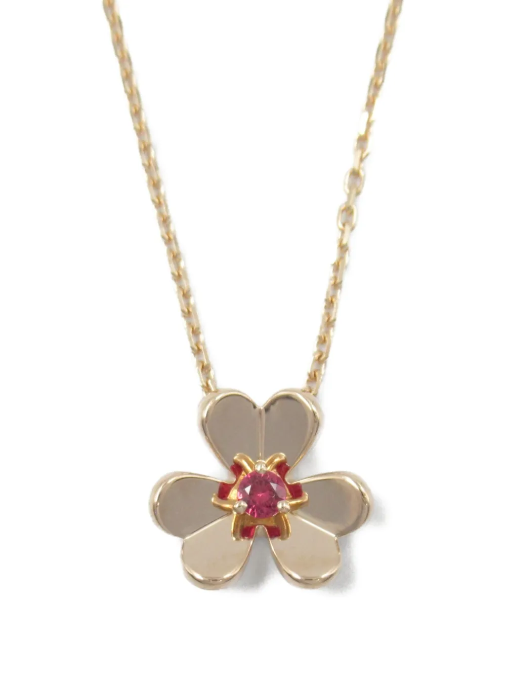 Van Cleef & Arpels 2010s Frivole ルビーネックレス 18Kローズゴールド - レッド Van Cleef & Arpels 2010s Frivole ルビーネックレス 18Kローズゴールド - レッド