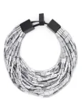Monies bead-detailing necklace - Silver