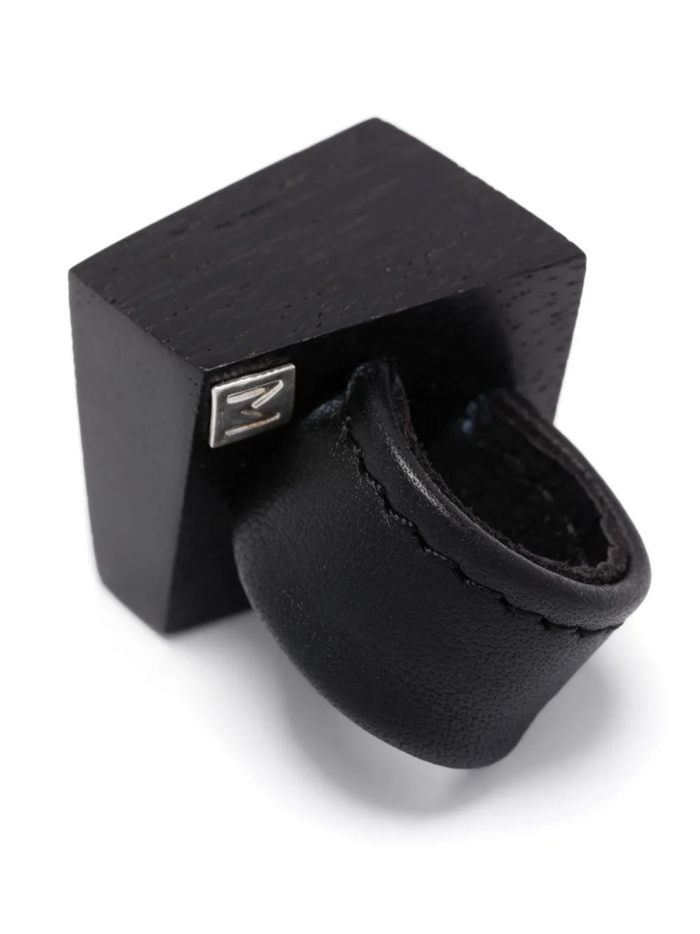 Monies Ring met gegraveerd logo - Zwart
