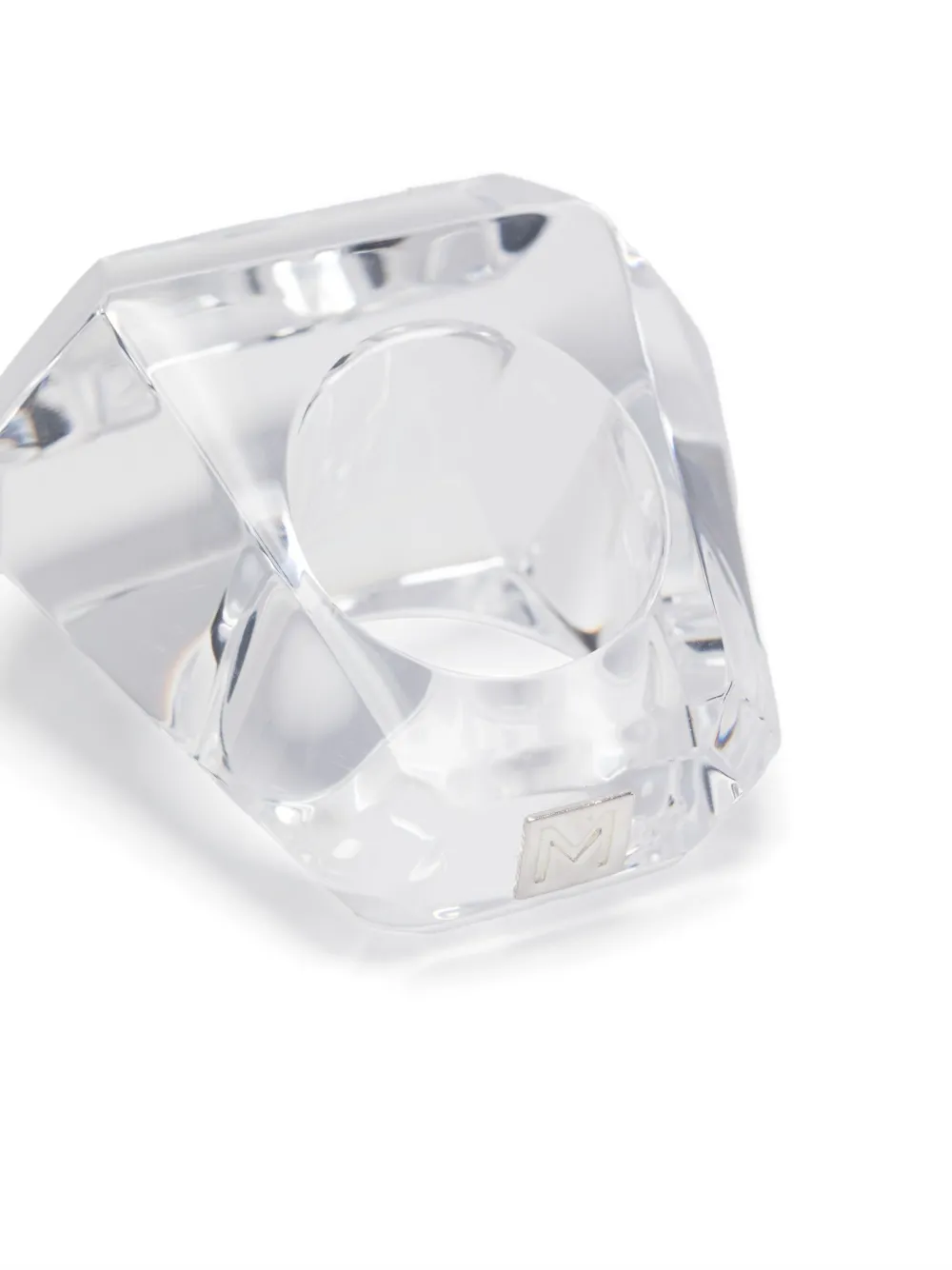 Monies transparent-design ring - Wit