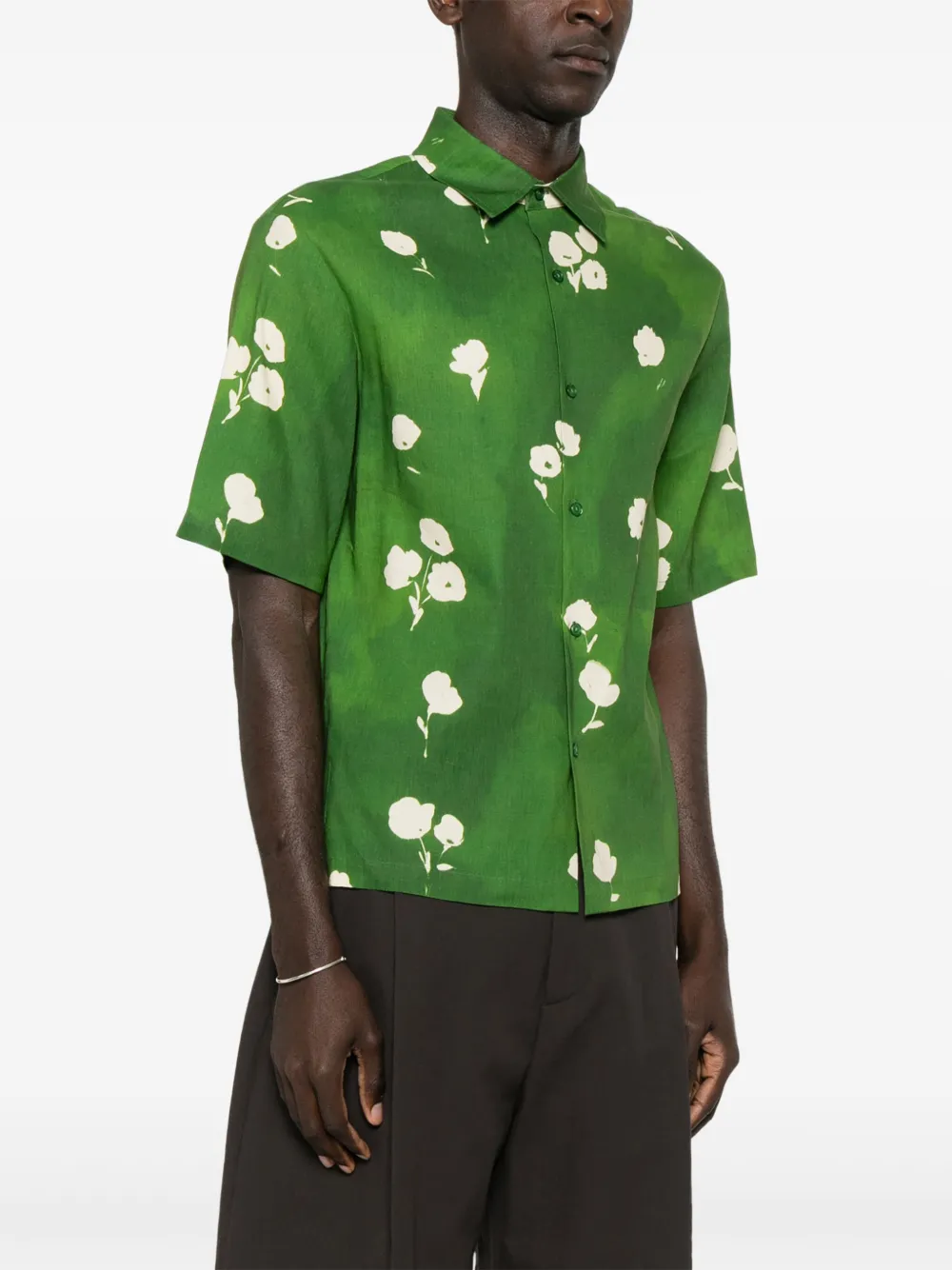 SANDRO Overhemd met bloemenprint Groen