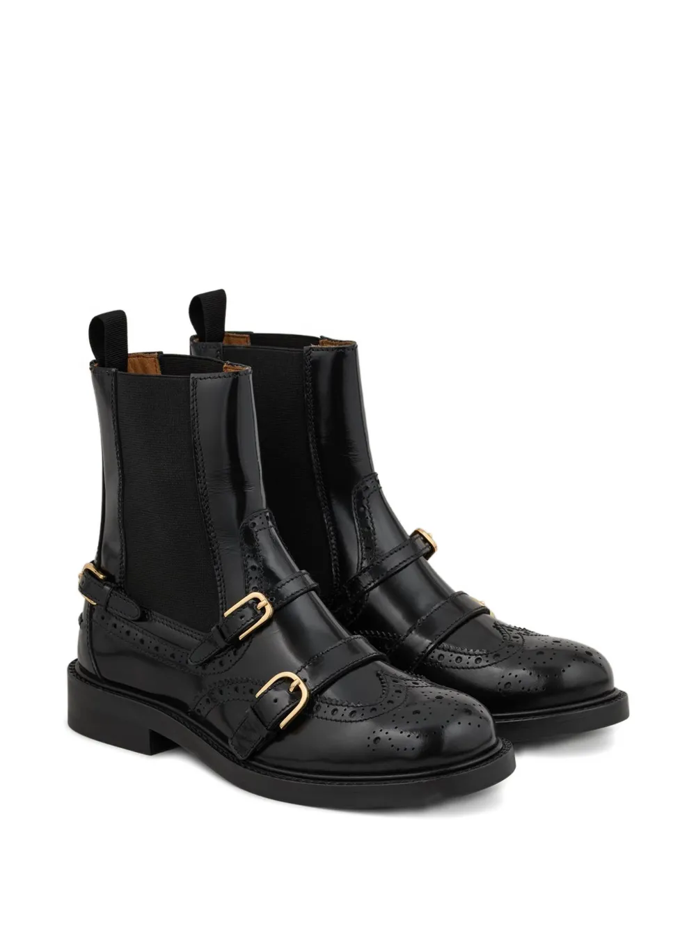 SANDRO Combat boots met gespdetail Zwart
