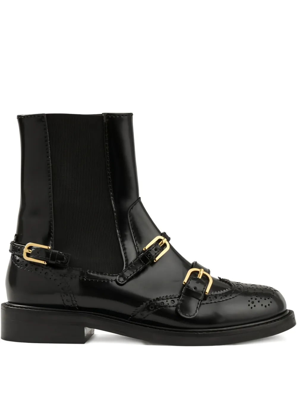 SANDRO Combat boots met gespdetail Zwart
