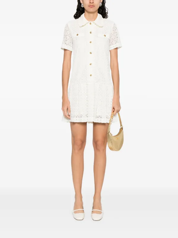 SANDRO Lace Dress White FARFETCH PH - Main Image